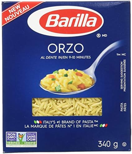 Barilla Rice Barilla Orzo Soup Cuts Pasta | 340 Grams (Pack Of 16) | Rice Shaped ...
