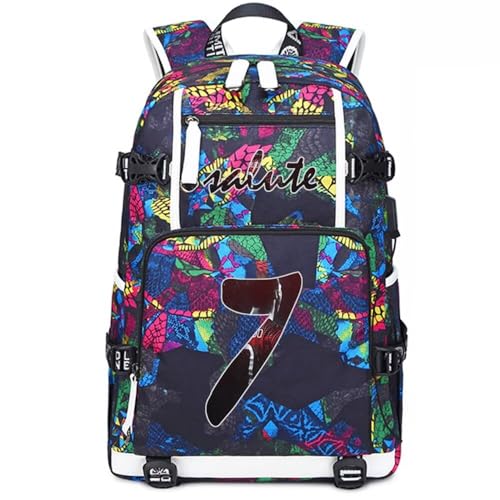 FANwenfeng Soccer Player 7 Multifunction Backpack Travel Football Fans bag for Men Women (P-Pattern 1)