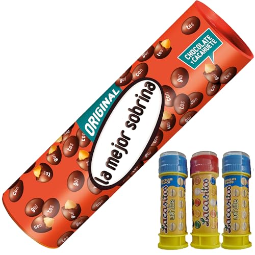 Conguitos Megatubo 1,2 KG-La mejor sobrina + 3 POMPEROS LACASITOS