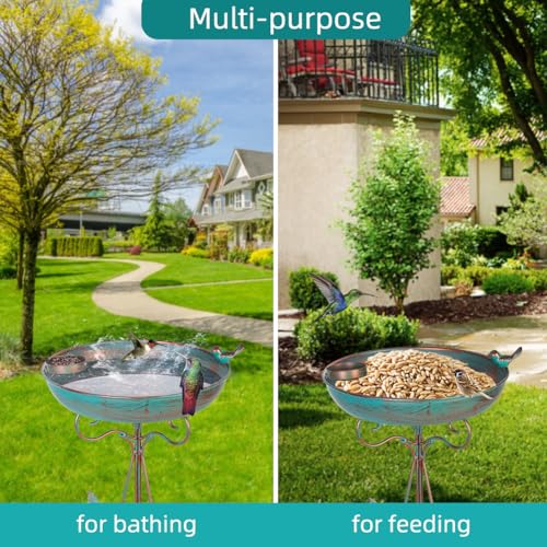 Dreamysoul 47050399 Bird Bath 12 Inch Dia Bowl, Metal Birdbath thumb #3