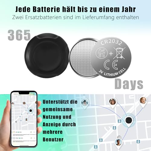 GPS Tracker für Auto Motorrad Fahrzeuge LKW Kompatibel mit iOS&Android, Magnet Ohne ABO Smart Finder für Senioren Kinder, Kfz Tracker Globaler, Keine monatliche Gebühr Abonnement Locator (Runden 2)