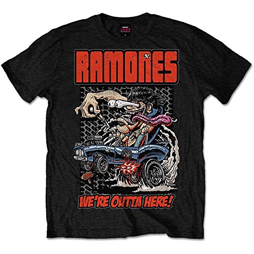 Ramones Outta Here Official Tee T-Shirt Mens Unisex (XX-Large) Black
