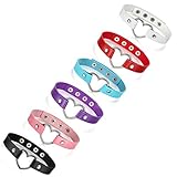 rock rot weiß kariert Herz Höhe*Breite: 4cm*4,2cm Flongo Choker Leder Halsband Lederhalsband Damen, 6 Stück Leder Halskette Halsband Anhänger Choker Tattoo Kette Schwarz Blau Pink Rot Lila Weiß Silber Herz Gothic Punk Rock