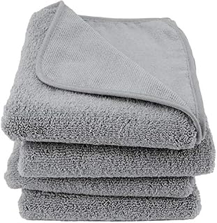 POLYTE Quick Dry Lint Free Microfibre Hand Towel, 40 x 76 cm, Set of 4 (Blue)