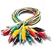 KAIWEETS Electrical Alligator Clips Test Leads Sets Soldered and Stamping Jumper Wires for Circuit Connection/Experiment, 21 inches 5 Colors (10 PCS)