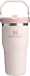 Stanley IceFlow 2.0 Flip Straw Tumbler with Handle 20 oz | Twist On Lid and Flip Up Straw | Leakproof Water Bottle | Insulated Stainless Steel | BPA-Free | Rose Quartz