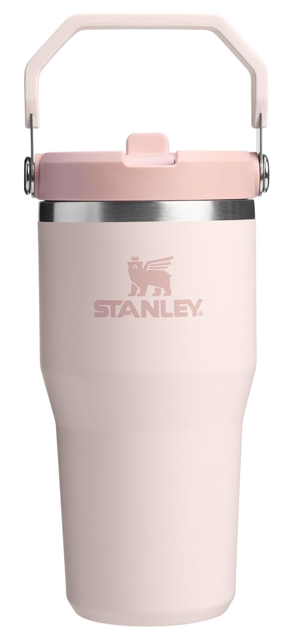 Stanley IceFlow 2.0 Flip Straw Tumbler with Handle 20 oz | Twist On Lid and Flip Up Straw | Leakproof Water Bottle | Insulated Stainless Steel | BPA-Free | Rose Quartz by Stanley - Used condition - CA$24.89