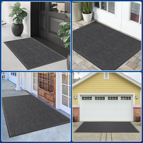 Naturei Durable Front Door Mat, 60" x 36" Heavy Duty Indoor Outdoor Doormat for Entryway, Non-Slip Rubber Backing, Stain and Fade Resistant Commercial Floor Mat for Home Office Entry