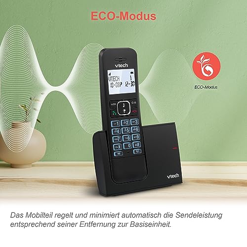 VTech LS1050 DECT Telefon Schnurlos Schnurlostelefon mit Anrufbeantworter, Innovativer Ladestation, Anrufsperre, Anruferkennung/Anklopffunktion, Freisprecheinrichtung, Hintergrundbeleuchtetem Display