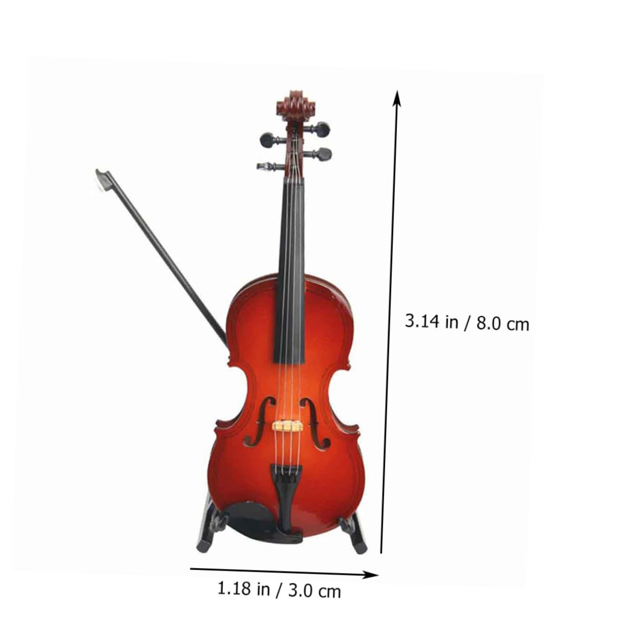 ABOOFAN Miniatura Violino con Archetto e Custodia Decorazione da e Fotografia Strumento Musicale e