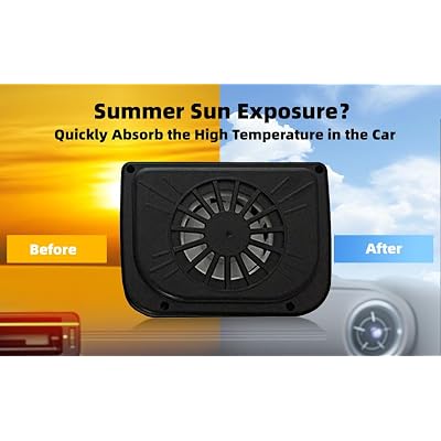 Auto Air Vent Cooling Fan Car Window Windshield Cooler Radiator Solar Powered