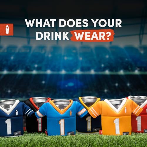 Puffin The Gridiron Jersey Insulated Can Cooler - Risky Red & Sandy White - image 9