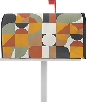 Nordic Style Geometric Colorful Welcome Mailbox Covers Magnetic Standard Size 21