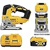 DEWALT 20V MAX Router Tool and Jig Saw, Cordless Woodworking 2-Tool Set with Battery and Charger (DCK201P1)