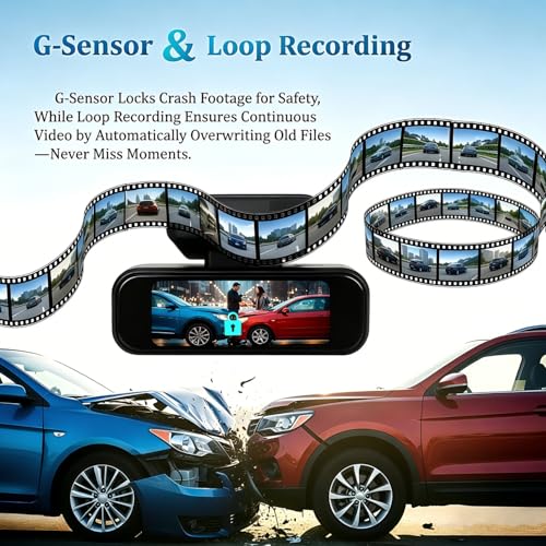 Dash Cam Front and Rear, 4K+1080P Dash Camera for Cars, 7Track Dual Car Camera with WiFi & APP Control, 64GB Card, 3.19" IPS Screen, HDR, Night Vision, G-Sensor, Parking Mode, Loop Recording by 7Track - Image 4
