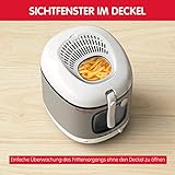 Moulinex AM4800 Mega 2kg Fritteuse | Fritteuse mit Öl | Anti-Geruchs-Filter | regelbare Temperatur | leichte Reinigung | knusprige Pommes | 1.800 Watt | für bis zu 8 Personen | Weiß/Silber - 8