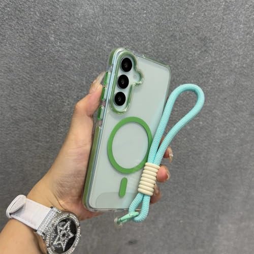 Étui transparent Samsung A56 et S24 avec dragonne magnétique