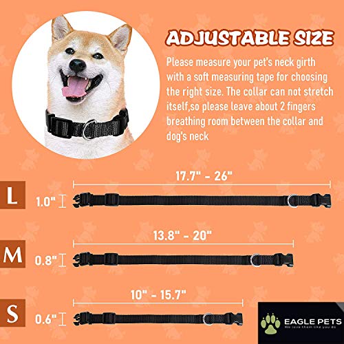 Image of Dog Collar and Leash Set, Adjustable Nylon Collar with Leash for Small Medium and Large Dogs, Quick Release and Breathable Collar for Puppies (Small, Black)