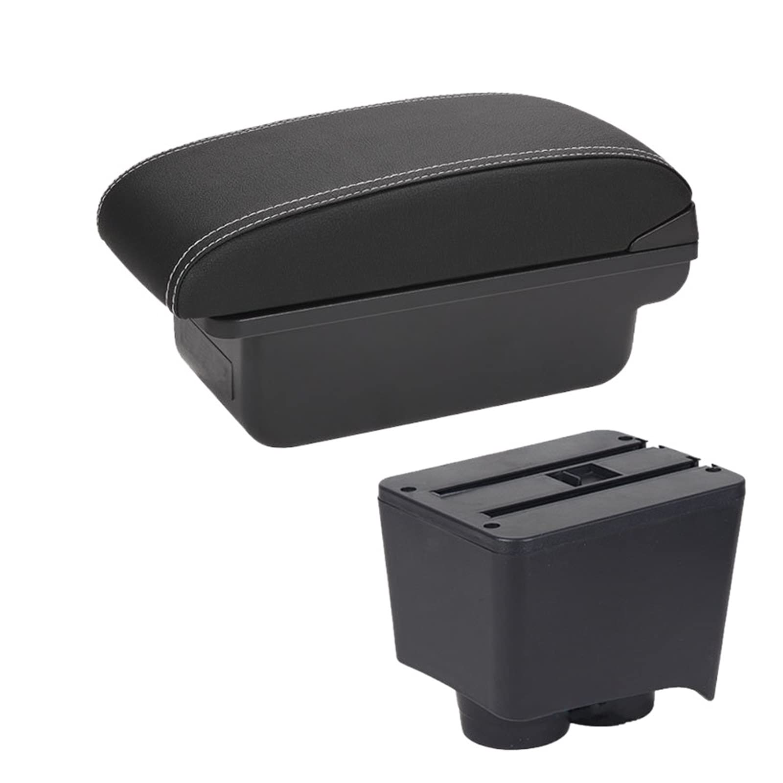 For VW For Polo 9N 3 2002-2009 Car Armrest Box Retrofit Parts Storage Box Car Interior Accessories USB(C3 NOUSB)