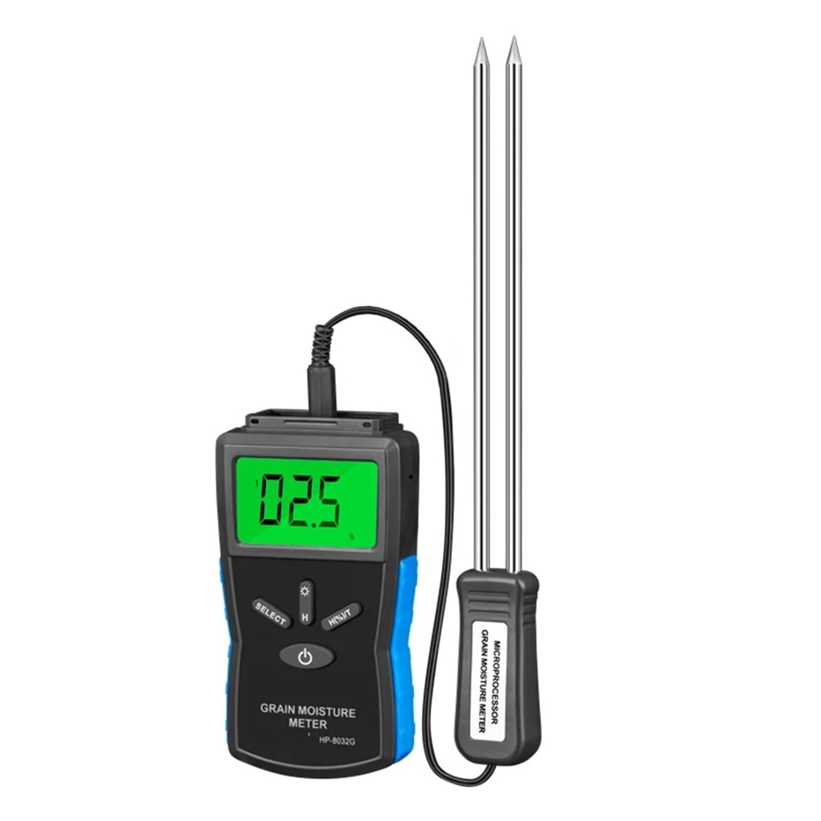 Medidor de humedad grano Digital HP-8032G 2~30% pantalla LCD probador contiene trigo madera maíz arroz prueba higrómetro portátil,Monitoreo preciso