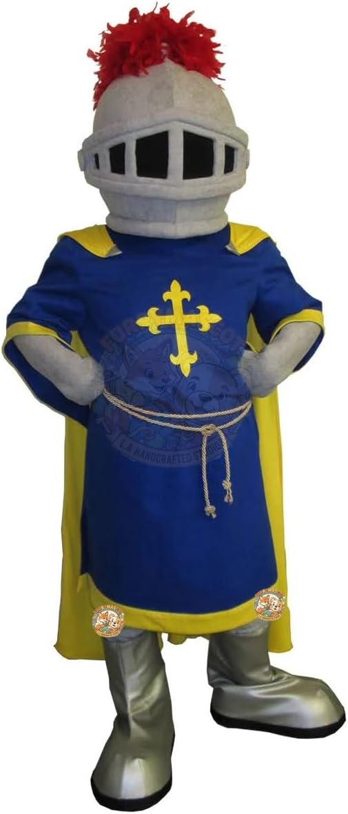 Royal Guard Mascot Costume Full Body Medieval Knight Mascot Outfit for School Team Sports Pep Rally Performance