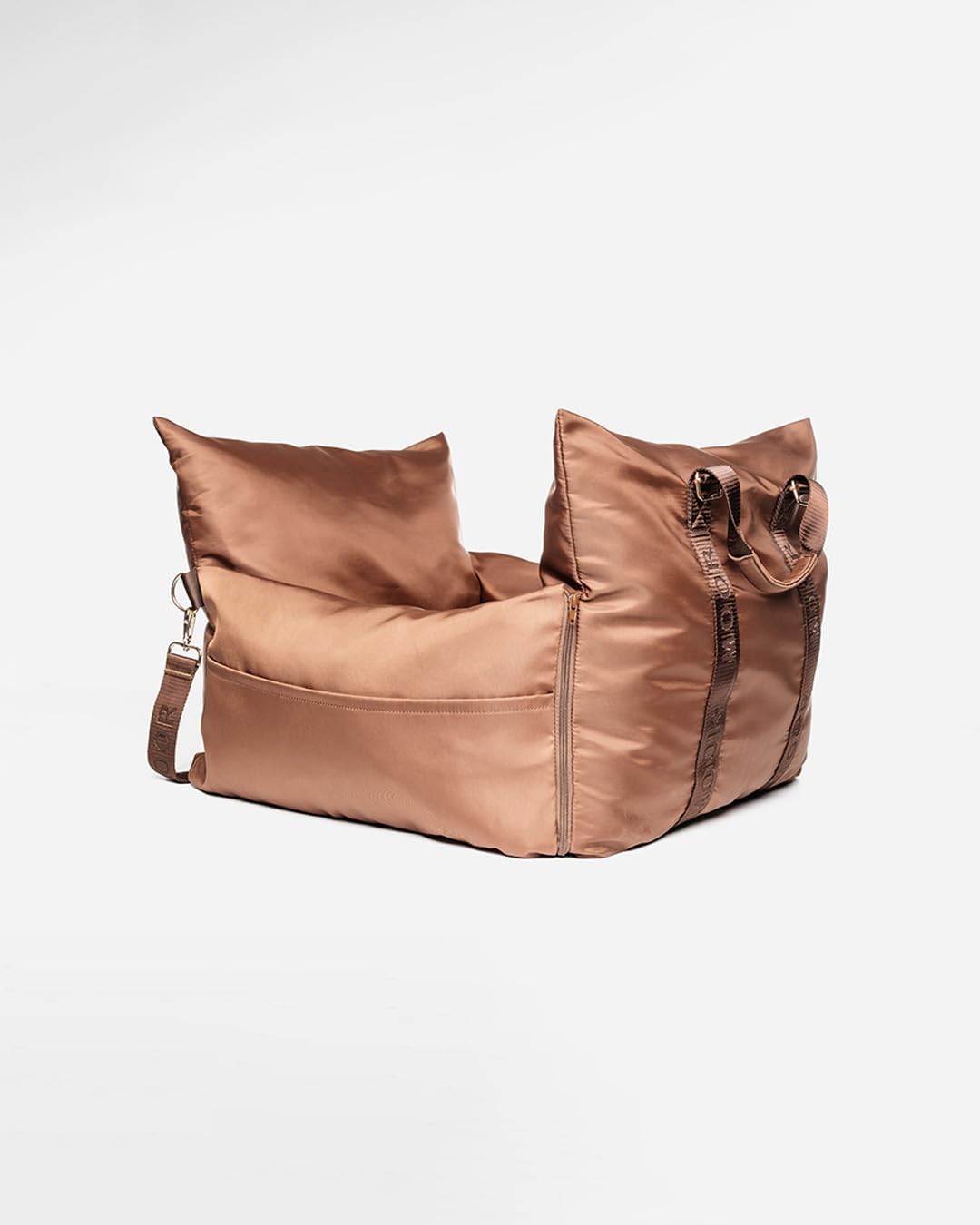 MOOR NYC Luxury CAR Bag: Elegant 3-in-1 Design with Double Safety Belt for Enhanced Protection. for Dogs & Cats Up to 20 lbs (Cocoa Luxury Car Bag)