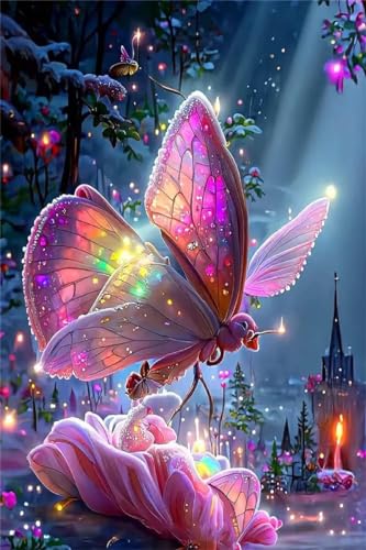 Peinture diamant papillon 5D DIY grand format 90x135cm pour loisirs créatifs