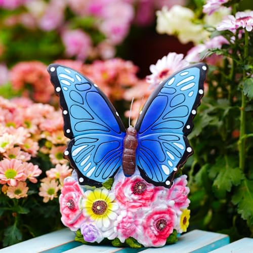 Pohabery BST-X-22025 Garden Statues Butterfly Decoration Resin Solar Butterfly Light Outdoor Decorations Garden Decoration Gifts thumb #3