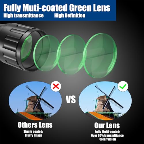 UUQ 3-9x40AO-32AO Rifle Scope with Red & Green Illumination - Long Range Hunting Optics for Air Sniper, Crossbow, Airsoft, Pellet Gun, BB, Airgun - Waterproof, Fog-Proof