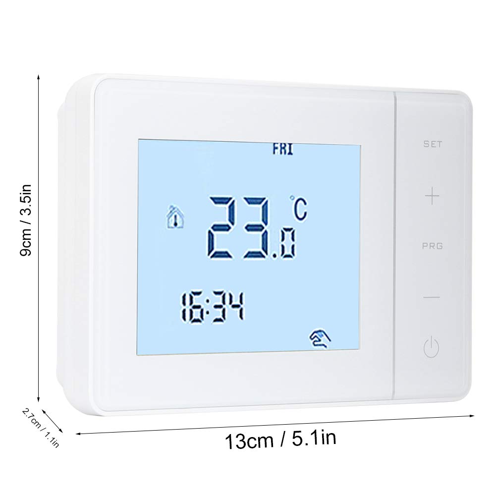Tyenaza Regolatore di Temperatura Termostato Intelligente programmabile Display LCD Touchscreen Regolatori digitali a Parete Intelligenti per edifici per uffici scolastici a casa 220V