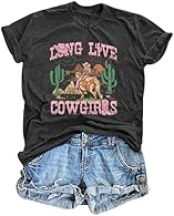 Material: Women's Cowgirl T-Shirts are made from high-quality, breathable fabric that ensures softness and comfort; The lightweight material keeps you cool during casual summer outings or country-themed events Unique Design: Howdy Cowgirl Tee Shirts ...