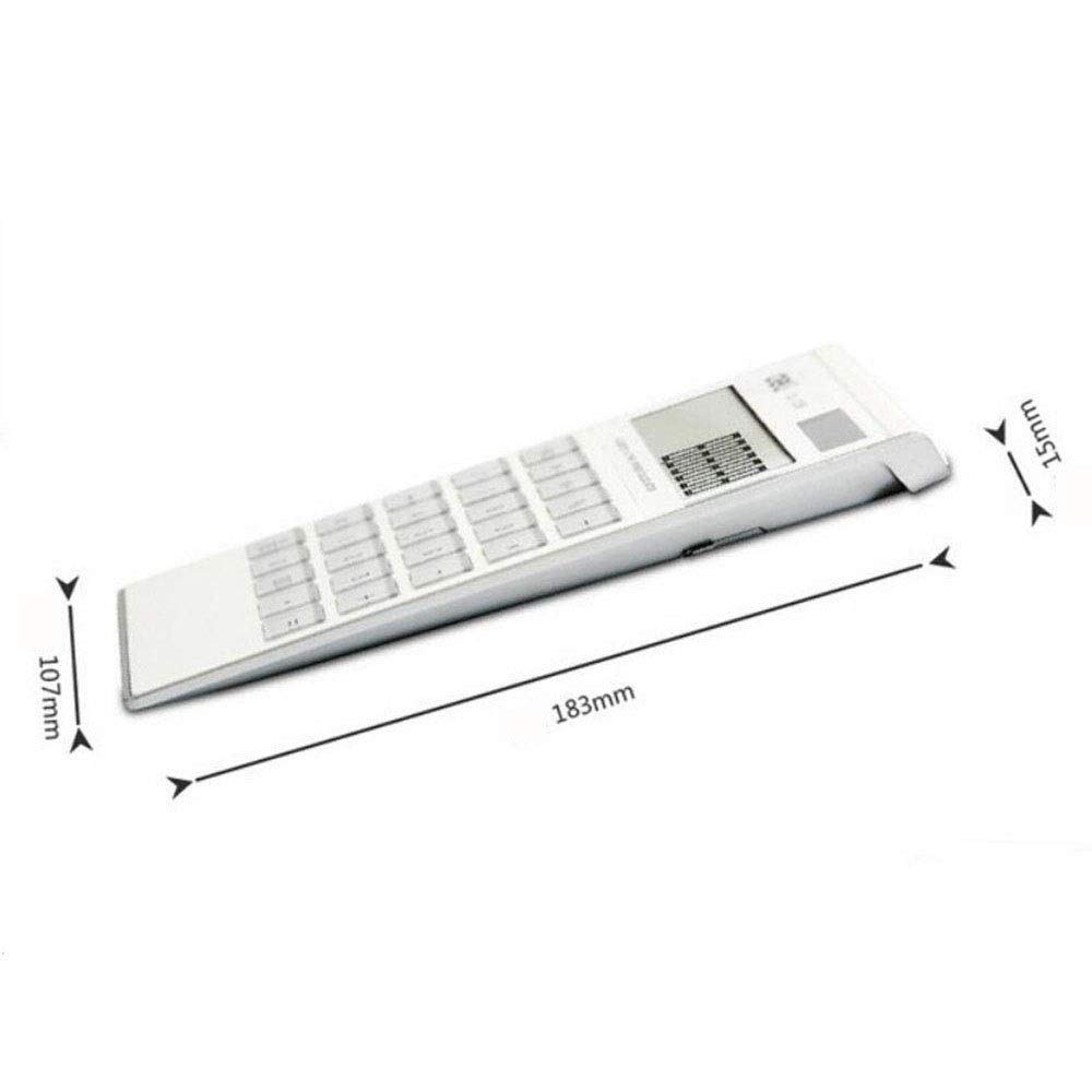 JFDBGU Calcolatrice scientifica Display Solare Portatile a Grande Schermo Calcolatrice Ultrasottile 12 cifre Power White 183 * 107 * 15mm