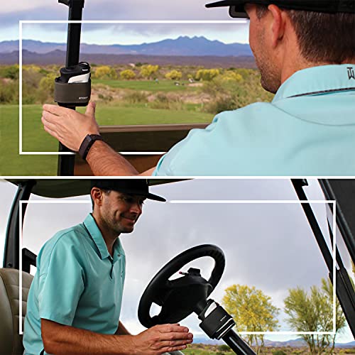 Stickit Magnetic Rangefinder Strap | Strong Magnet Securely Holds To Golf Carts And Golf Clubs For Easy Access | Slim, Form Fitting, Size Adjustable | Gen3 Red #TOP3
