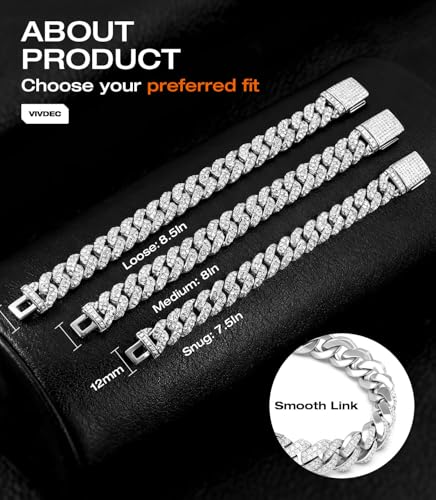 Pulsera Miami Cuban Link de 12 mm para Hombre miniatura 5
