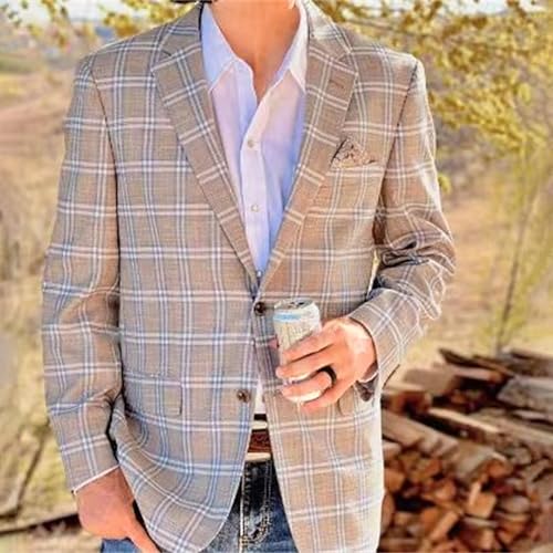 Men's Slim Fit Stylish Blazers Business Casual Printed Suit Jacket Versatile Office Banquet Sport Coat4