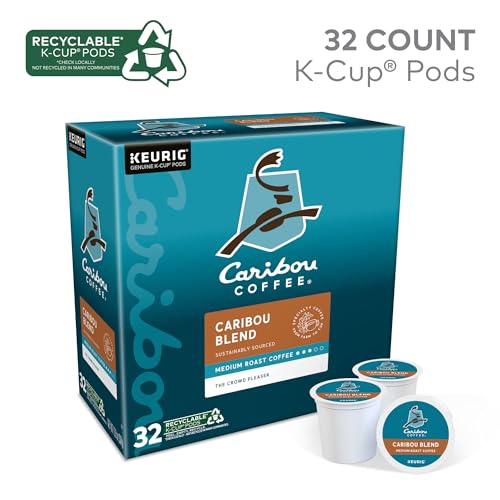 Caribou Coffee Caribou Blend, Keurig Single-Serve K-Cup Pods, Medium Roast Coffee, 32 Count(Pack of 1)