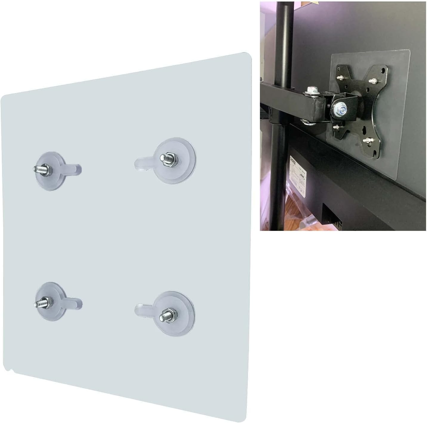 Human Scale Quickstand Lite VESA Plate Monitor Mount - Black With Screws