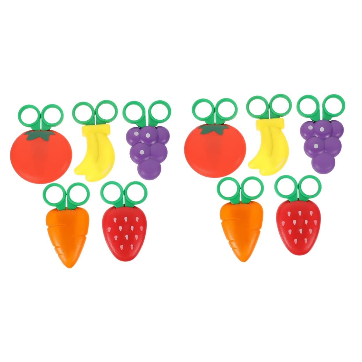 Tijeras infantiles magnéticas Operitacx con forma de fruta para pizarra de nevera