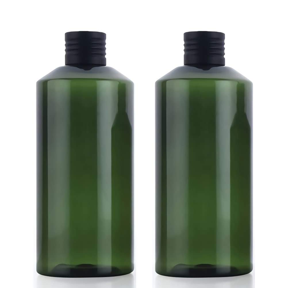 bubussv (24 Pcs) 200ml Green Empty Refillable Plastic Bottles for Essential Oils Aromatherapy Liquid Lotion with Orifice Reducers and Screw Lid