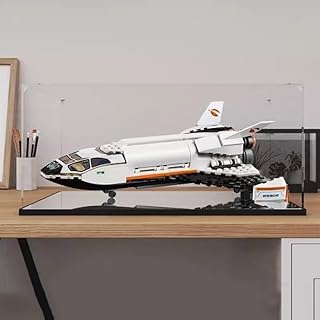 Clear Acrylic Display Case for Lego 60226 Mars Exploration Space Shuttle, Dustproof Display Case Compatible with Lego 60226 (Lego Model Not Included) B,3mm