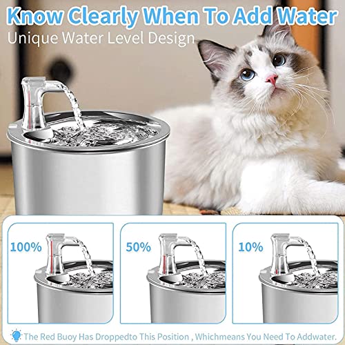 Kitty Spout Fuente de Agua para Gatos de Acero Inoxidable 2L miniatura 7