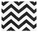 Black and White Chevron Zig Zag Accent Floor Rug