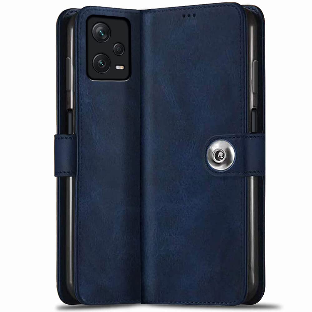 TheGiftKart Flip Cover Back Case for Mi Redmi Note 12 PRO 5G | Genuine Leather Finish | Designer Button | Inbuilt Pockets & Stand | Flip Cover Back Case for Mi Redmi Note 12 Pro 5G (Blue) (B0BRXJ8XWP) Amazon Price History, Amazon Price Tracker