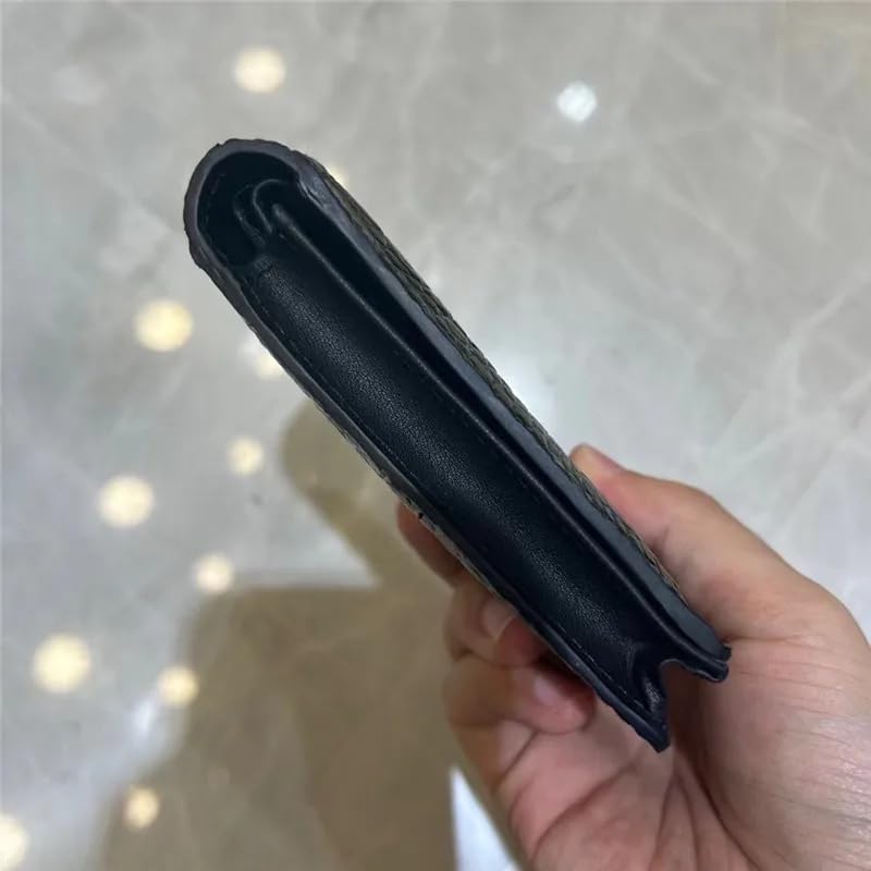 Authentic Exotic Alligator Leather Classic Black Men's Short Card Holders Genuine Real Crocodile Skin Male Small Bifold Wallet, HF-017422