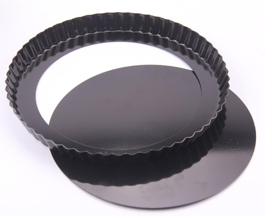 Loose Bottom Quiches Pans Nonstick Heavy Duty Tart Pans Removable Bottom Pie Pans for Pie, Mousses Cake, Dessert