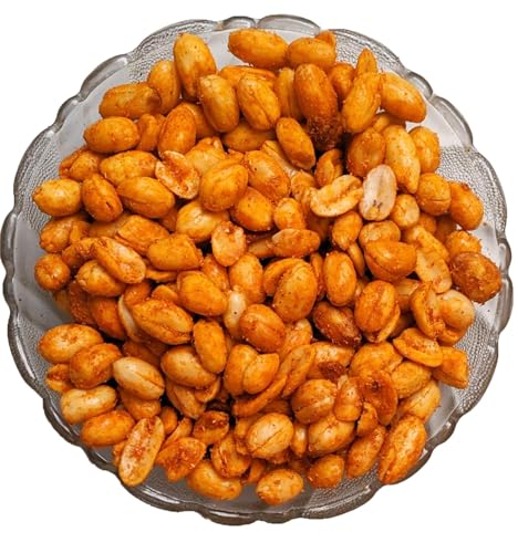 Image of Santushti Namkeen Red Chilli Peanuts- 200gm | Authentic Spicy Snack | Made in Groundnut Oil | Crispy Crunchy Indian Sev for Tea Time, Parties, Travel, Office and Everyday Snacking