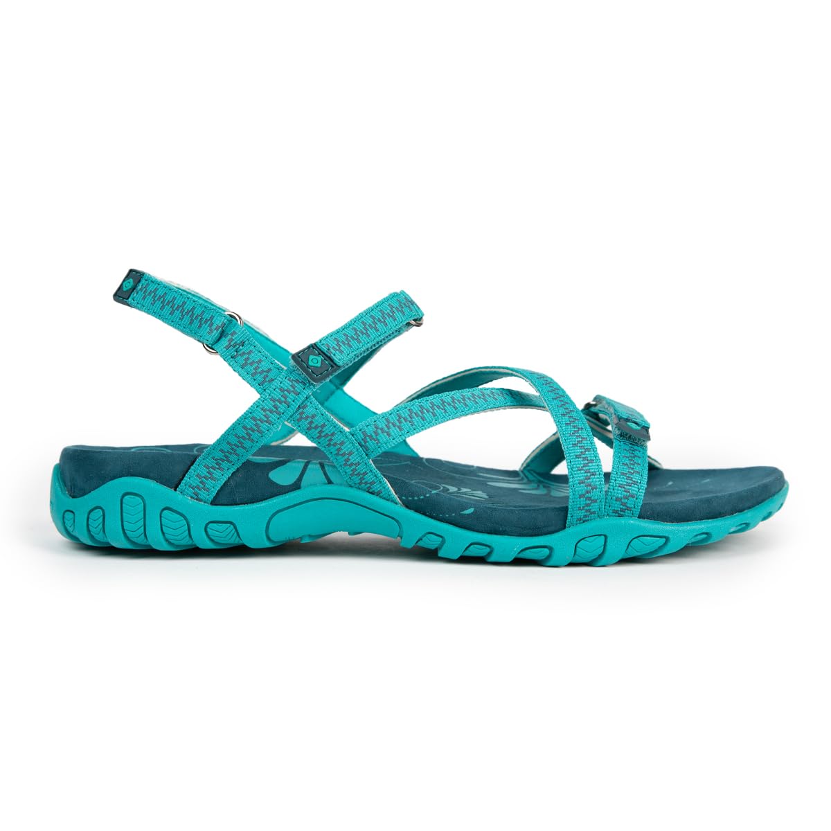 Izas Hiking Sandals for Women Sports and Comfortable Summer Flat Sandals for Trekking and Walking, Ergonomic Design with 3 Adjusters, Blue