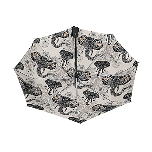 Parapluie tête d'éléphant vintage : un accessoire de luxe compact et résistant