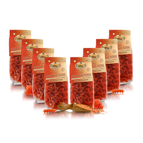 Antico Pastificio Morelli 1860 Srl Espirales De Lentejas Rojas, Pasta Italiana De Legumbres - Lote de 8 x 250g