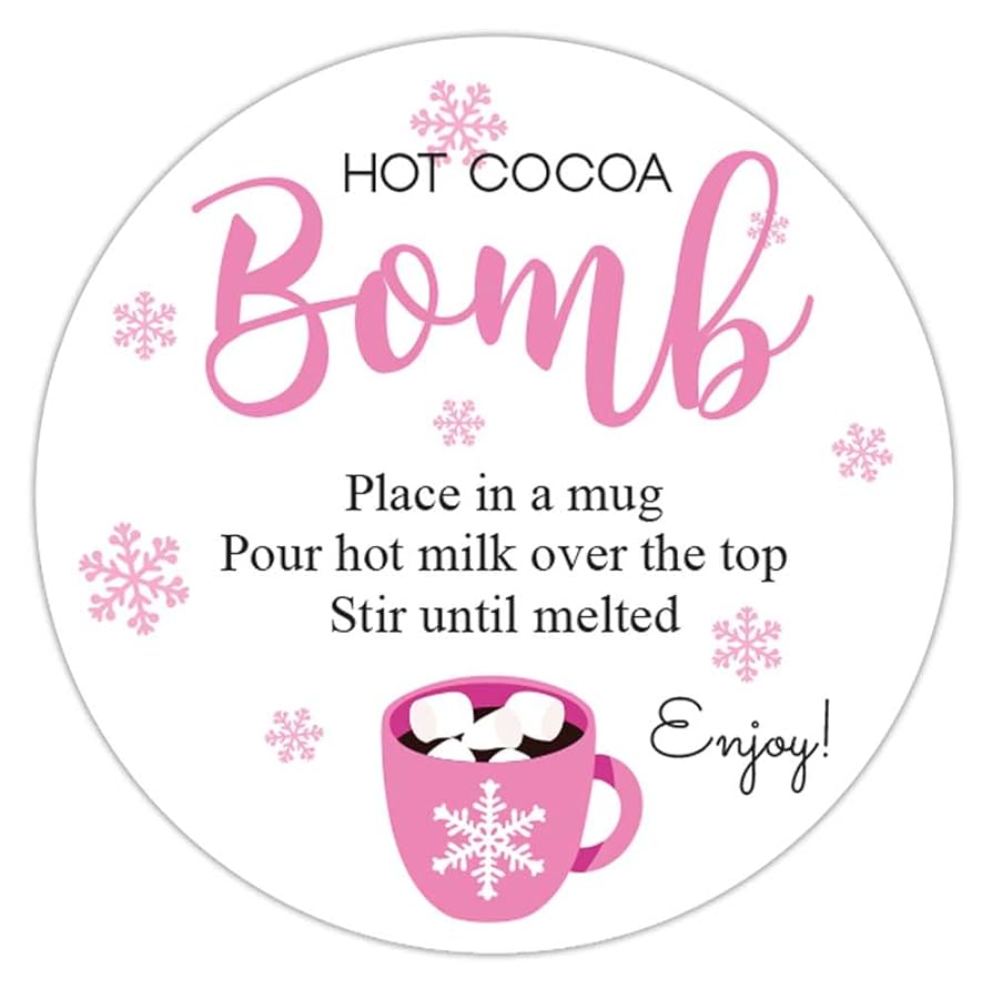 amazon-com-1-9-inch-stickers-hot-cocoa-bomb-instructions-60-labels-pink-office-products for Free Printable Printable Hot Chocolate Bomb Labels Amazon.com: 1.9 Inch Stickers Hot Cocoa Bomb Instructions 60 Labels (Pink) : Office Products for Free Printable Printable Hot Chocolate Bomb Labels